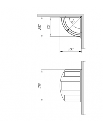 Carcasă de iluminat „Sydney Angle” ILUMINAT SAUNA SI HAMMAM