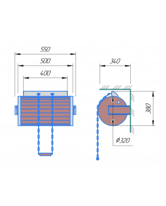 Rezervor termic Waterfall-Cylinder 30 L cu inserție din oțel inoxidabil Găleată de duș
