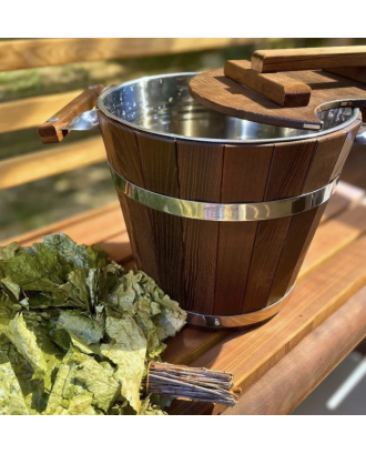 Aparat de gătit termic cu abur 20 L, cu inserție din oțel inoxidabil, capac și găleată ACCESORII SAUNA