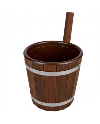 Cadă termică 5 L din lemn termic și plastic. Inserție ACCESORII SAUNA