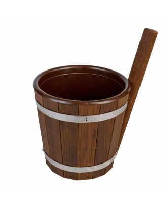 Găleată termowood de 5L cu inserție din oțel inoxidabil ACCESORII SAUNA