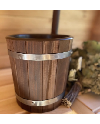 Găleată termowood de 5L cu inserție din oțel inoxidabil ACCESORII SAUNA
