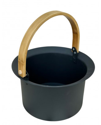 Găleată din oțel inoxidabil cu vopsea neagră, 5 l ACCESORII SAUNA