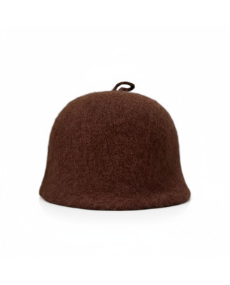 Pălărie de saună - maro, 100% lână ACCESORII SAUNA
