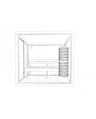 CABINA SAUNA DIN STICLA TRANSPARENTA SAUNA EXTERIOR