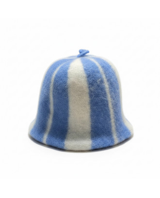 Pălărie de saună - dungi albastre 100% lână ACCESORII SAUNA
