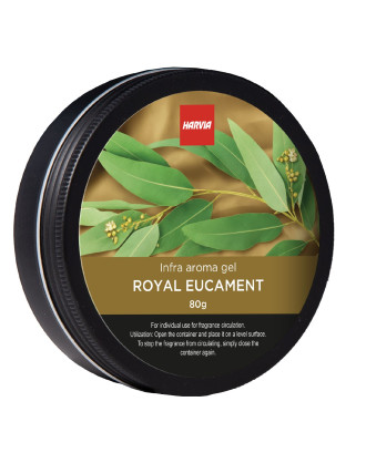 Parfum de saună cu infraroșu - Gel parfumat la cutie Harvia, Royal Eucament, 80 g AROME DE SAUNA SI ÎNGRIJIREA CORPULUI