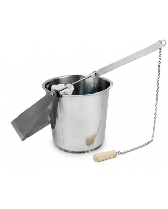 Găleată de duș din oțel inoxidabil cu apă rece SAUFLEX, 18l Găleată de duș