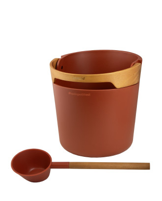 Accesorii pentru saună - găleată și oală Harvia Helmi, teracotă ACCESORII SAUNA
