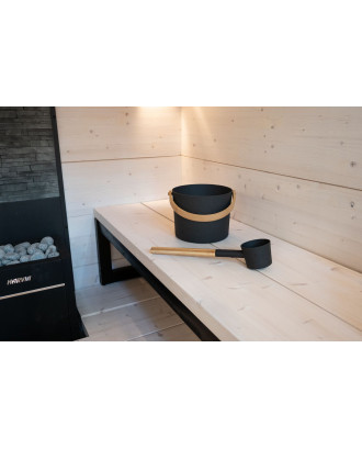 Accesorii pentru saună - Găleată și polonic Harvia, Negru ACCESORII SAUNA