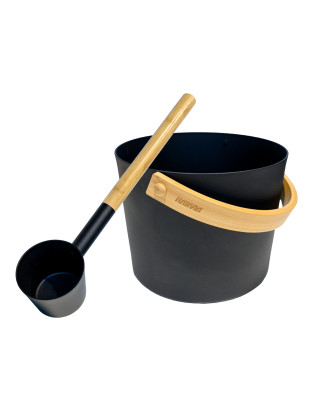 Accesorii pentru saună - Găleată și polonic Harvia, Negru ACCESORII SAUNA