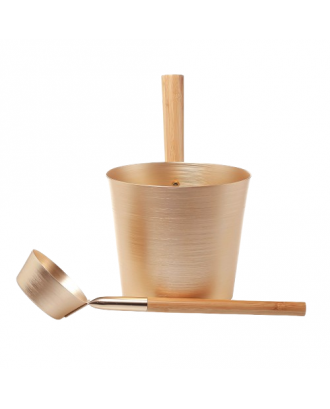 Găleată din oțel negru 4,5 L și polonic 42 cm ACCESORII SAUNA