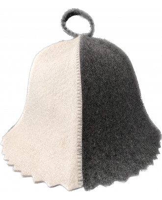 Pălărie de saună - gri, alb