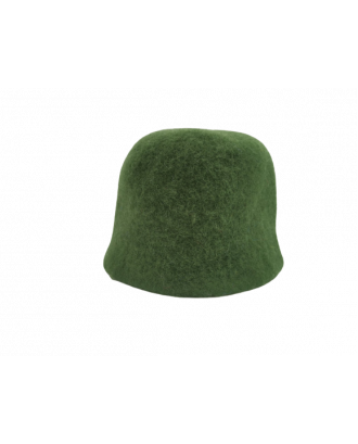 Pălărie de saună - verde închis, 100% lână