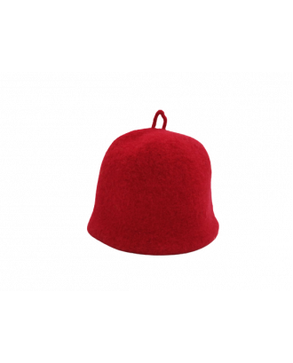 Pălărie de saună- roșu, 100% lână