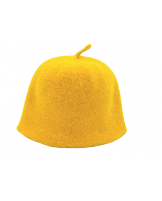 Pălărie de saună- galbenă, 100% lână