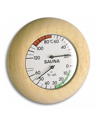Termohigrometru analog pentru saună cu cadru din lemn Dostmann TFA 40.1028 ACCESORII SAUNA