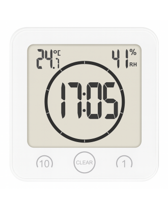 SAUFLEX Temporizator multifuncțional 3 în 1, termometru și higrometru, alb ACCESORII SAUNA
