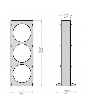 Suport pentru bușteni - V6 CIRCLE ACCESORII SAUNA