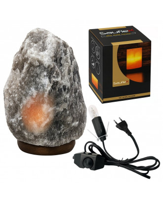 Lampă de sare Himalaya SAUFLEX, formă naturală, 5-7 kg, gri ACCESORII SAUNA