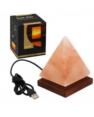 Lampă de sare SAUFLEX Himalaya, piramidă, 1-2 kg, USB ACCESORII SAUNA