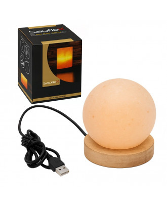 Lampă de sare Himalaya SAUFLEX, rotundă, 1-2 kg, USB ACCESORII SAUNA