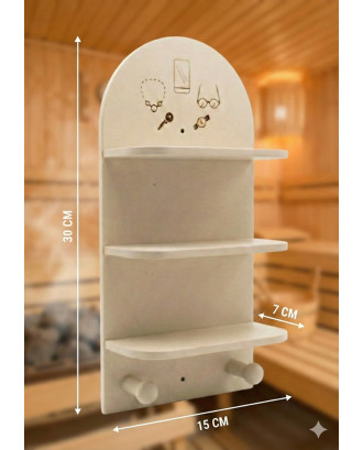 Organizator de raft pentru antreul saunei, placaj de mesteacăn ACCESORII SAUNA