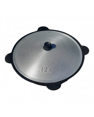 Kazan din fontă uzbecă cu capac din aluminiu, 12l GRARE, BBQ, Afumatoare