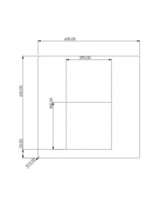 Ecran decorativ pentru aragaz sauna 65x65cm SOBE DE SAUNA PE LEMN