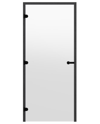 HARVIA Uși pentru saună din sticlă 7x19 Transparente (cadru pin negru)