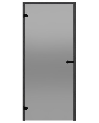 Uși pentru saună din sticlă HARVIA 8x19 gri (cadru pin negru)