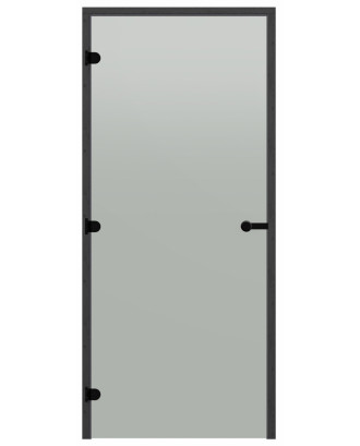 HARVIA Uși pentru saună din sticlă 8x19 Satin (cadru pin negru)