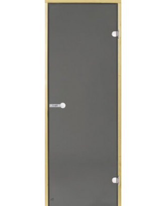 Uși pentru saună HARVIA 70x190cm gri, 8mm, 2 bucle, arin, rolă