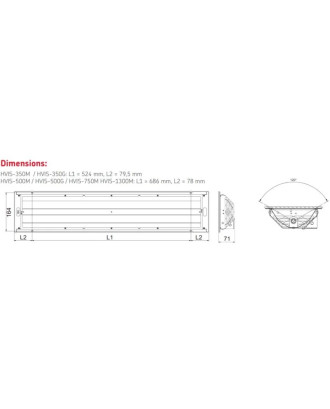 Brazier cu infrarosu - HARVIA VitaMY HVIS-750M, 750W ECHIPAMENT SAUNA IN INFRAROSIU