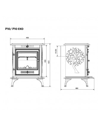 Soba Fonta KAWMET P10 6,8 kW ECO SOBE DE ÎNCĂLZIRE