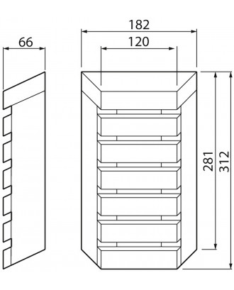 Lumină LED saunalizată 180TRL 8W ILUMINAT SAUNA SI HAMMAM