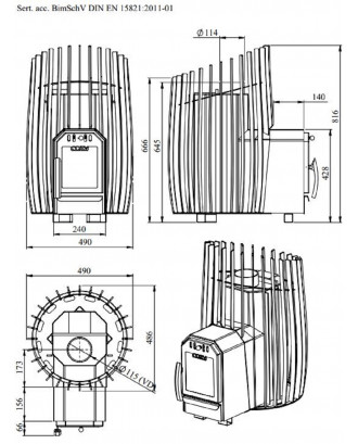 Încălzitor de saună cu lemne – COSY WOOD 12 SW-TW SOBE DE SAUNA PE LEMN