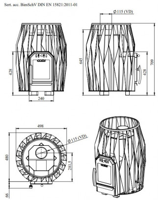 Încălzitor de saună cu lemne – COSY WOOD 12 OG SOBE DE SAUNA PE LEMN