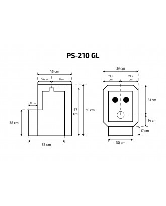 Încălzitor de saună SKAMET PS-210GL  SOBE DE SAUNA PE LEMN