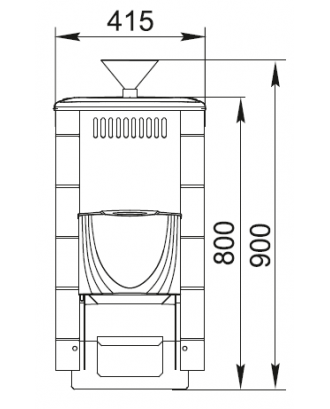 Soba sauna TMF Angara 2012 Inox antracit, CE (31409)