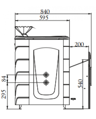 Soba sauna TMF Geyser 2014 Inox Vitra antracit (32604)