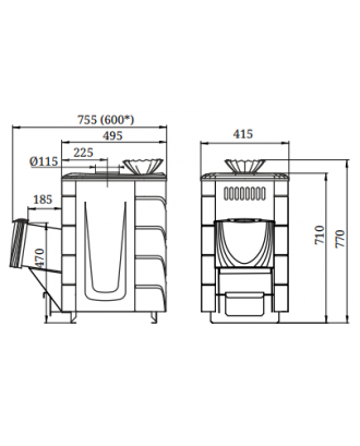 Soba sauna TMF Geyzer Mini 2016 Inox SSDG CSB antracit (35101)