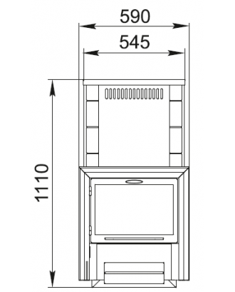 Sobă saună TMF Hekla Inox Illuminator antracit, inserții din oțel inoxidabil, ecran mare (41500)