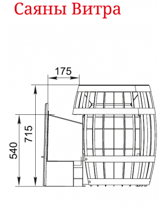 Soba sauna TMF Sayany Carbon Vitra CE (29301)