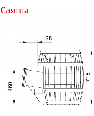 Soba sauna TMF Sayany Carbon, usa de fier CE (29300)