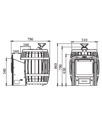 Soba sauna TMF Sayany II Inox Vitra CSB (36003)