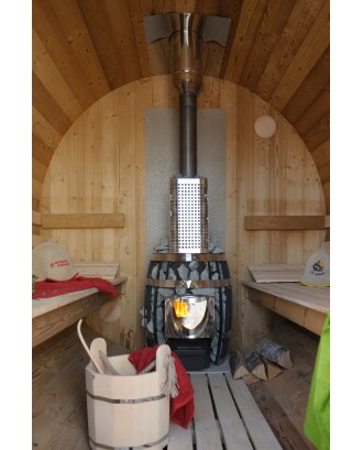 Soba sauna TMF Sayany Inox, antracit, usa de fier, CE (29900)