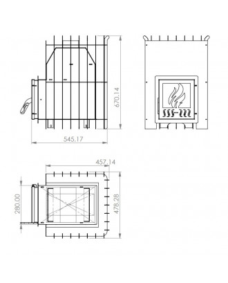 SOBA SAUNA TEPLODAR ETNA 12 CU FOGAR SCURT SI USA DE STICLA SOBE DE SAUNA PE LEMN