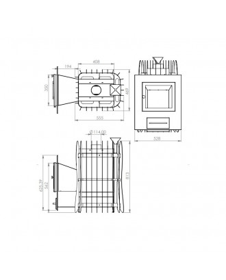 SOBA SAUNA TEPLODAR HOTROCK GRID 12 SOBE DE SAUNA PE LEMN