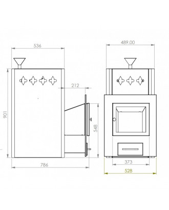 SOBA SAUNA TEPLODAR HOTROCK 30 PRO PANORAMA CU GENERATOR DE ABUR SOBE DE SAUNA PE LEMN